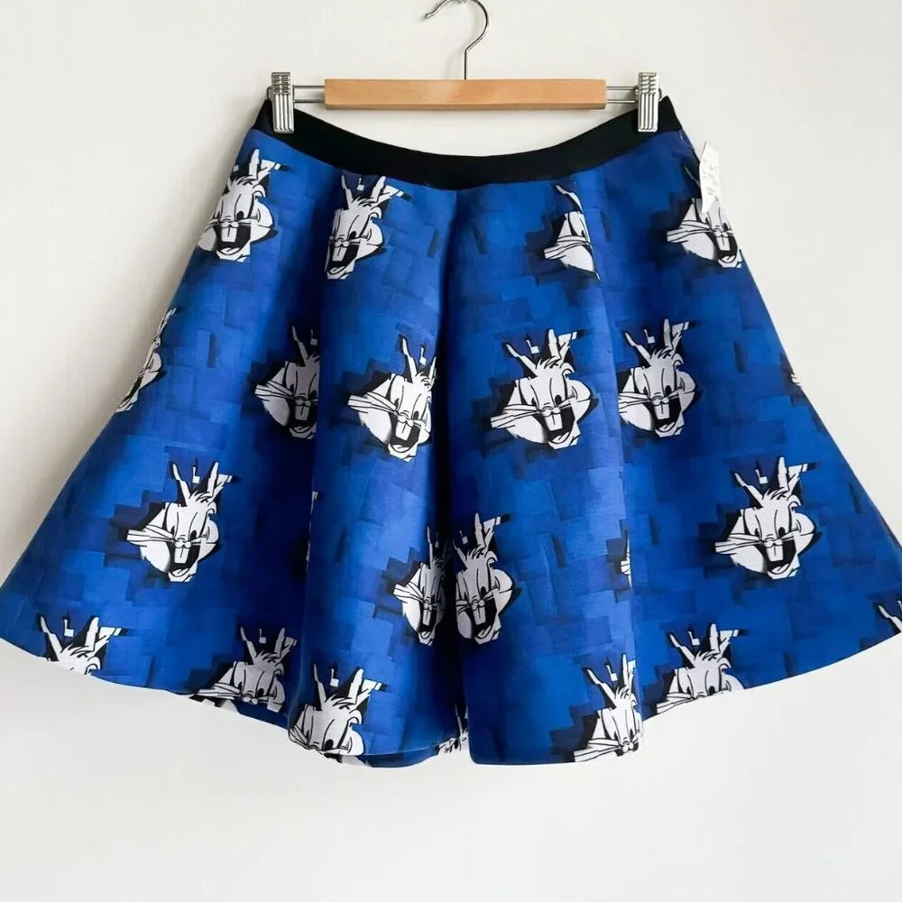 Iceberg Bugs Bunny Print Mini Skater Skirt M
